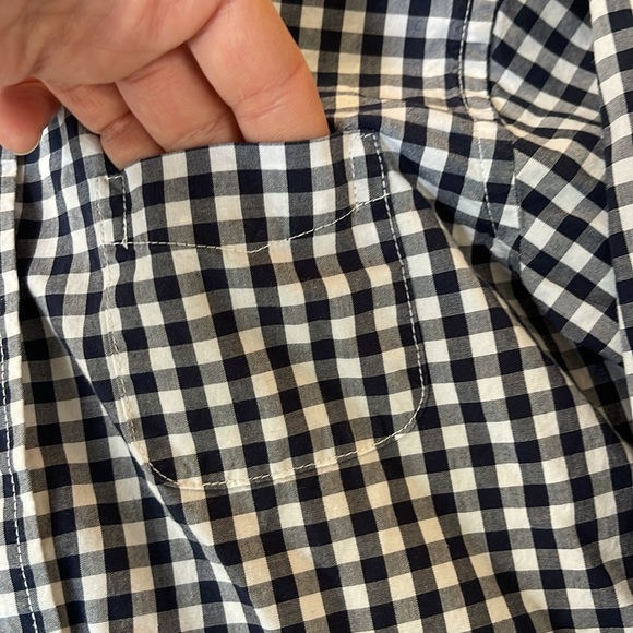 J&J navy and white gingham button down - Picture 4 of 6